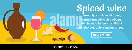 Glühwein banner horizontale Konzept Stock Vektor