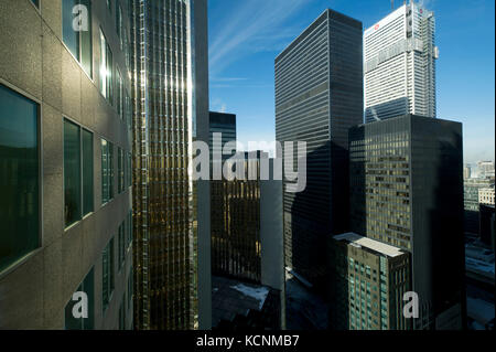 Tornto Downtown. Bay street Bankenviertel. Stockfoto