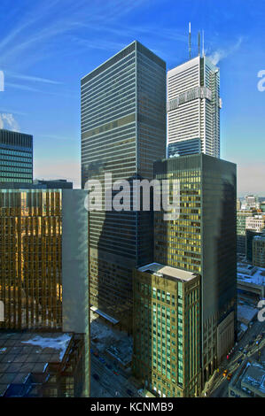 Tornto Downtown. Bay street Bankenviertel. Stockfoto