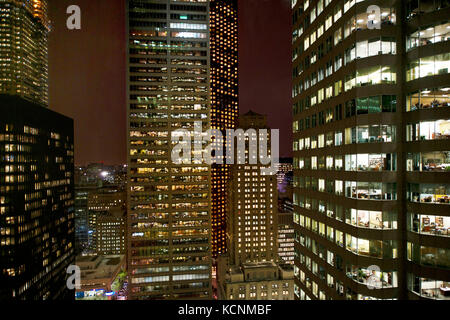 Tornto Downtown. Bay street Bankenviertel. Stockfoto