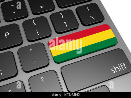 Bolivien Tastatur Bild mit Hi-res gerenderte Grafiken, die für jede beliebige Grafik Design verwendet werden könnten. Stockfoto