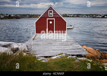 Historische angeln Stadien, Kippen, Insel Fogo, Notre Dame Bay, Neufundland und Labrador Stockfoto