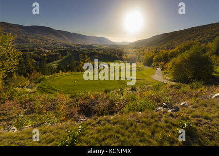 Malerischer Blick auf Humber Valley Resort Golfplatz im Herbst westlichen Neufundland, Kanada Stockfoto