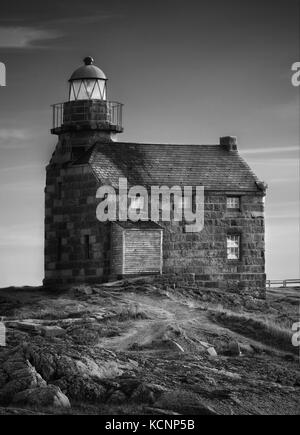 Sonnenuntergang auf dem South West Coast, Rose Blanchieren Leuchtturm Historic Site, Neufundland und Labrador Stockfoto