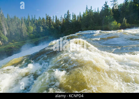 Pisew Falls Provincial Park, entlang der Grass River, Northern Manitoba, Kanada Stockfoto