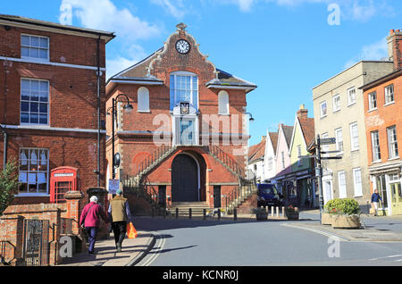 Die Shire Hall, Market Hill, Woodbridge, Suffolk, England, Großbritannien gebaut 1575 Thomas Seckford Stockfoto