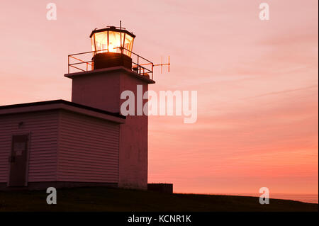 Grand Passage Leuchtturm, Brier Island, Bucht von Fundy, Nova Scotia, Kanada Stockfoto