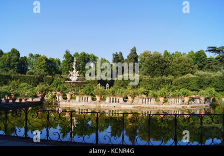 Brunnen der Ozean in den Boboli-Gärten in Florenz Toskana Italien Stockfoto
