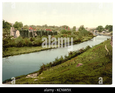 Allington Castle und River, in der Nähe von Maidstone, England LCCN 2002697023 Stockfoto