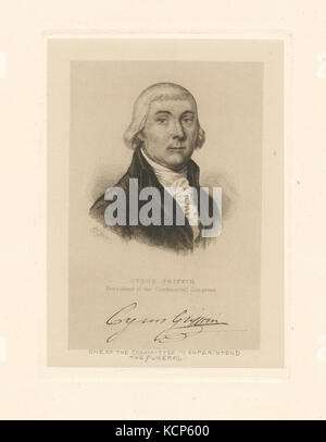 Cyrus Griffin, Präsident des Kontinentalkongresses (NYPL Hades 287472 EM3927) Stockfoto