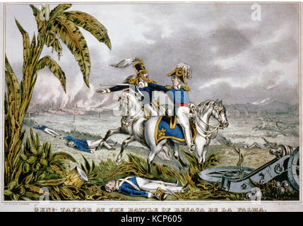 Genl. Taylor an der Schlacht von Resaca de La Palma (Currier & Ives) Stockfoto