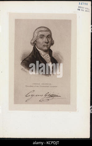 Cyrus Griffin, Präsident des Kontinentalkongresses (NYPL Hades 256455 EM 14734) Stockfoto