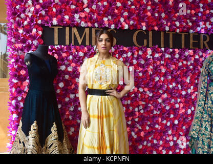 Mumbai, Maharashtra, Indien. Oktober 2017. Bollywood-Schauspielerin Bhumi Pednekar eröffnet die Glitter 2017 Hochzeit & Lifestyle Ausstellung im Hotel JW Marriott, juhu in Mumbai. Quelle: Azhar Khan/ZUMA Wire/Alamy Live News Stockfoto