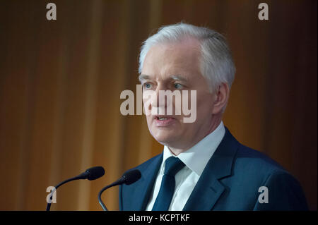 Danzig, Polen. 06 Okt, 2017. Jaroslaw Gowin, Stellvertretender Ministerpräsident und Minister für Wissenschaft und Bildung, auf die Eröffnung des akademischen Jahres 2017/2018 auf Politechnika Gdanska (Danzig) an der Technischen Universität in Danzig, Polen. Vom 6. Oktober 2017 Credit: Wojciech Strozyk/Alamy leben Nachrichten Stockfoto