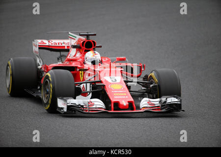 Suzuka, Japan. 7. Okt 2017. 2017 Formel 1 Grand Prix, 06. - 08.10.2017 Sebastian Vettel (GER #5), Scuderia Ferrari Foto: Cronos/Hasan Bratic Credit: Cronos/Alamy leben Nachrichten Stockfoto