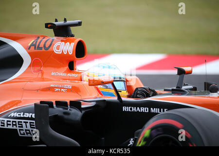 Suzuka, Japan. 7. Okt 2017. 2017 Formel 1 Grand Prix, 06. - 08.10.2017 Fernando Alonso (SPA #14), McLaren Honda Foto: Cronos/Hasan Bratic Credit: Cronos/Alamy leben Nachrichten Stockfoto