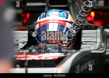 Suzuka, Japan. 7. Okt 2017. 2017 Formel 1 Grand Prix, 06. - 08.10.2017 Romain Grosjean (FRA #8), Haas F1 Team Foto: Cronos/Hasan Bratic Credit: Cronos/Alamy leben Nachrichten Stockfoto