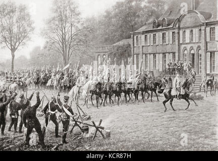 Die Kapitulation der französischen Armee an die Preußen in Metz durch Marschall Bazaine, 1870. François Achille Bazaine, 1811 – 1888. Offizier der französischen Armee. Aus Hutchinson's History of the Nations, erschienen 1915. Stockfoto