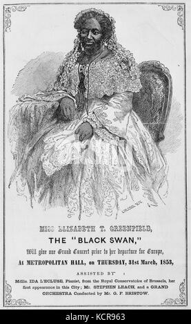 Elizabeth Greenfield 1853 Stockfoto