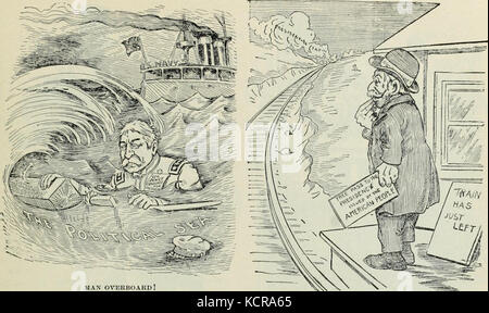 Admiral George Dewey politische Cartoons (1900) Stockfoto