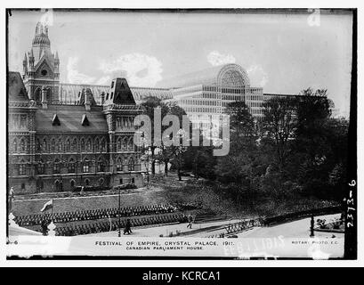 Festival des Reiches, Crystal Palace, 1911; Kanadische Parlamentsgebäude Stockfoto