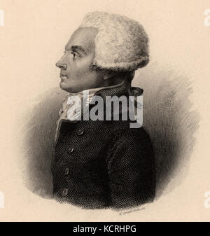 Maximilien Marie Isidore de Robespierre der Französischen Revolution Stockfoto