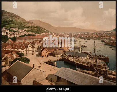 Allgemeine Ansicht von Walkendorff's Tower, Bergen, Norwegen LCCN 2001699454 Stockfoto