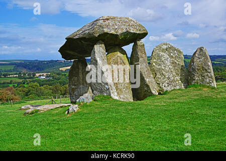 Pentre ifan neolithische Grabhügel. Stockfoto