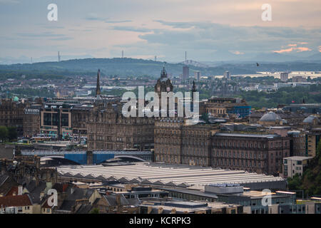 Blick von Salisbury Crags Edinburgh Stockfoto