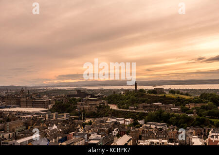 Blick von Salisbury Crags Edinburgh Stockfoto