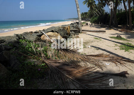 Hikkaduwa Südprovinz Sri Lanka Meer Abwehr Stockfoto