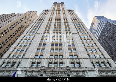 Woolworth Building skyscraper Low Angle View in New York Stockfoto