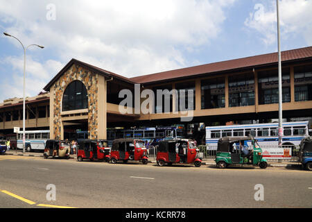 Galle Sri Lanka Central Bus Stand Stockfoto