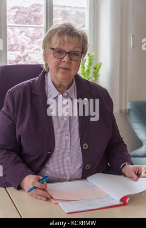 Monika Christmann, ehemaliger Präsident der Internationalen Organisation, in Geisenheim University, Deutschland Stockfoto