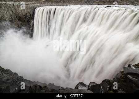 Die mächtigsten Wasserfall Europas - Dettifoss in Island Stockfoto