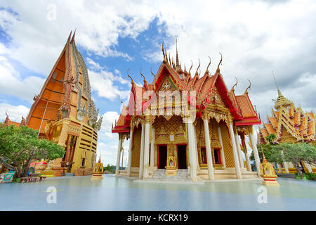 Wat Tham Sua ist der schönste Tempel in Kanchanaburi, Thailand Stockfoto