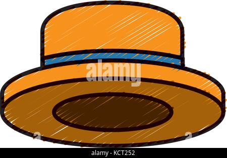 Männliche vintage Hut Stock Vektor
