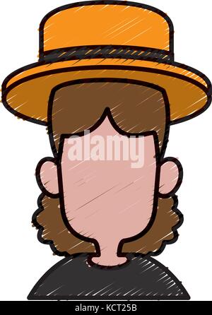 Frau mit Hut Stock Vektor