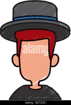 Mann mit Hut Stock Vektor