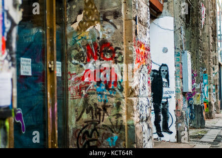 BERLIN-SEPTEMBER 27: Kunsthaus tacheles Kunstzentrum baut Graffiti, Berlin mitte, am 27,2012. September. Stockfoto
