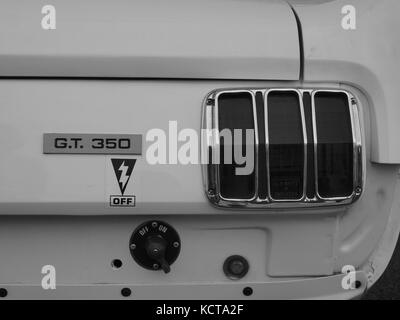 1965 Mustang GT350 Detail der rechten hinteren mit elektrischen Cut off Schalter und Rücklicht Stockfoto