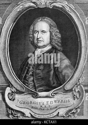 George EDWARDS (1694-1773) englischer Ornithologe Stockfoto