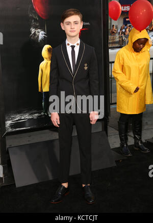 Prominente nehmen an der Weltpremiere von „IT“ im TCL Chinese Theater Teil. Mit: Jaeden Lieberher Wo: Los Angeles, Kalifornien, Vereinigte Staaten Wann: 06 Sep 2017 Credit: Brian to/WENN.com Stockfoto