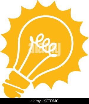 Leuchtende Glühbirne Symbol - Idee, Konzept Stock Vektor