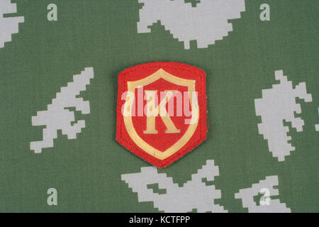 Sowjetische Armee Kommandant Schulter patch Camouflage einheitliche Stockfoto