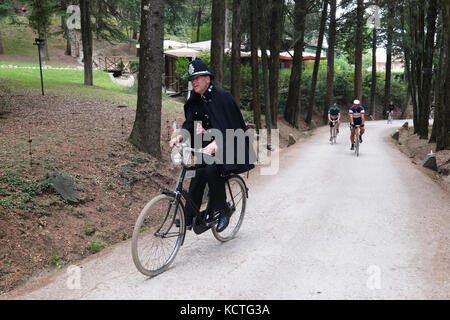 Granfondo Eroica Radrennen Gaiole in Chianti, Toskana, Italien Stockfoto