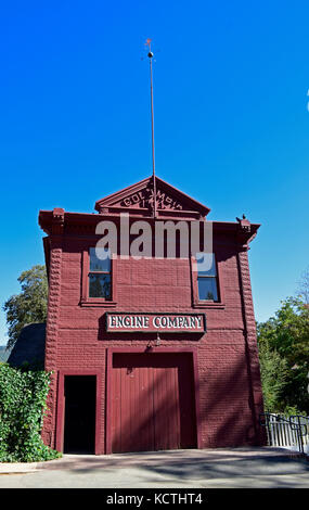 Firehouse, Motor Company, Columbia State Historic Park, Kalifornien Stockfoto