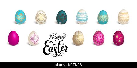 Satz von Easter eggs Stock Vektor