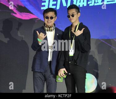 Der chinesische Sänger und Schauspieler Kris Wu nimmt an einer Werbeveranstaltung für die Online-Video-Sharing-Website iQiYi in Peking, China Mit: Kris Wu Where: Peking, China When: 06. September 2017 Credit: IPA/WENN.com ***Nur für Veröffentlichungen in Großbritannien, USA, Deutschland, Österreich, der Schweiz erhältlich Stockfoto