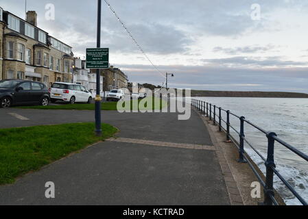 Strandpromenade, Filey, North Yorkshire, Großbritannien Stockfoto